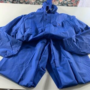 2 Piece Rain Suit Stearns Dry Wear Mens 2XL Hooded Blue Pants with Hooded Jacket